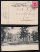 Brazil Brasil 1905 Picture Postcard PERNAMBUCO To ANVERS Belgium Santos Germany Club - Briefe U. Dokumente