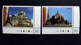 UNO-Genf 543/4 **/mnh, UNESCO-Welterbe: Frankreich, Mittelalterliche Handelsstadt Provins, Mont St. Michel - Neufs