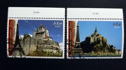 UNO-Genf 543/4 Oo/ESST, UNESCO-Welterbe: Frankreich, Mittelalterliche Handelsstadt Provins, Mont St. Michel - Used Stamps