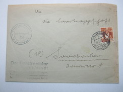 1947 , Karlsbrunn über Völklingen , Klarer Stempel Auf Brief - Brieven En Documenten