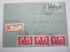 1956 , DORF über  Lebach , Klarer Landpoststempel Auf Brief - Storia Postale