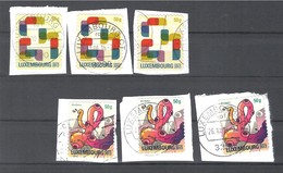 Luxembourg 2013, Mi 1974-1977, Oblitérés, Gest. (o), X3 Auf Papier/sur Papier (12 Timbres Sur 2 Scans) - Gebraucht
