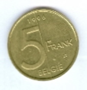 Belgien 1996 5 Frank Rückseite: Albert II. - 5 Francs