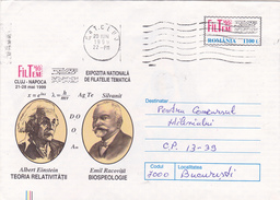 #Y76   EINSTEIN NOBEL IN PSYSICS,RACOVITA  Biospeologica,1999 COVERS STATIONERY , ROMANIA. - Albert Einstein