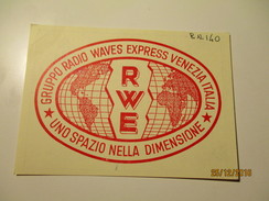 GRUPPO RADIO WAVES EXPRESS VENEZIA ITALIA ITALY  ,   QSL POSTCARD , O - Radio