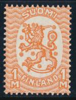 FINLAND/Finnland 1930 1M Orange Lions Without Watermark, Perf 14x14¼  ** MNH - Nuevos