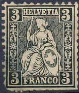 Stamp Switzerland 1862-64 3c Mint Lot#16 - Unused Stamps