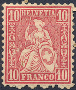 Stamp Switzerland 1867  10c Mint Lot#39 - Ongebruikt