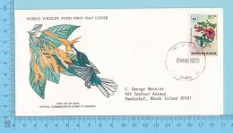 The Jacobin Hummingbird, Colibris - 1978 - WWF, FDC, PPJ  - Grenada ( # 852 ) -Panda Logo On Stamp & Envelope - Kolibries