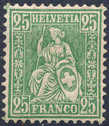 Stamp Switzerland 1881  25c Mint Lot#61 - Ongebruikt