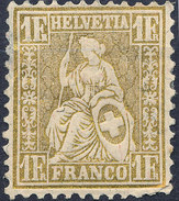 Stamp Switzerland 1862-1881  1fr Mint Lot#90 - Ungebraucht