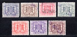 SPAIN 7x TELEGRAPH STAMPS USED - Telegraph