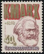 Czechoslovakia / Stamps (1978) 2293: Karl Marx (1818-1883) German Philosopher, Economist; Painter: Vladimir Kovarik - Karl Marx