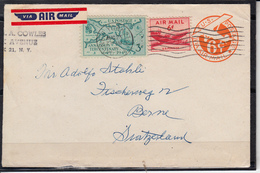 U.S.POSTAGE Entier 6c De N.Y. Le 23 Aout 1952  Pour BERNE Suisse  + 6c + 3c  Par Avion - 1941-60