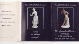The Commedia Dell'Arte. Personages In 18th-century German Porcelain Statuary, Hermitage Leningrad 16 Postcards In Folder - Porcelaine