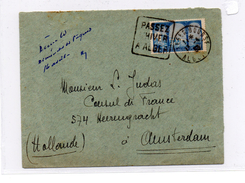 ENVELOPPE D'ALGER POUR AMSTERDAM DU 18/04/1953 OBLITERATION DAGUIN - Lettres & Documents