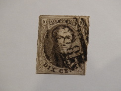 10c Obl  P 80 - 8 Barres (Marchienne-au-Pont) - 1849-1865 Médaillons (Autres)