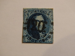 20c  Obl P 120 - 8 Barres ( Tournai) - 1849-1865 Medallones (Otros)