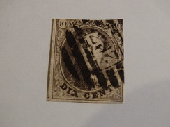 10c  Obl P 203 - 8 Barres (Gilly) - 1849-1865 Medallones (Otros)
