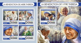 GUINEA REP. 2016 ** Blessing Of Mother Teresa Segnung Mutter Teresa M/S+S/S - OFFICIAL ISSUE - A1650 - Madre Teresa