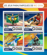 GUINEA REP. 2016 ** Paralympic Games Rio 2016 Paralympische Spiele Rio 2016 M/S - OFFICIAL ISSUE - A1650 - Summer 2016: Rio De Janeiro