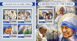 GUINEA REP. 2016 ** Blessing Of Mother Teresa Segnung Mutter Teresa M/S+S/S - IMPERFORATED - A1650 - Madre Teresa