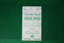 CARTA D'IMBARCO SAUDIA AIRLINES - JEDDAH - 1980 - World