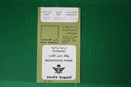 CARTA D'IMBARCO SAUDIA - RIYADH - ROMA - 1982 - Mondo