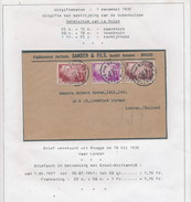 746/24 - Lettre 3 X TP Sanatorium  BRUGGE 1932 Vers London UK - TARIF EXACT 1 F 75 - Entete Ets Hoticoles Sander § Fils - Storia Postale