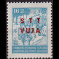 YUGOSLAVIA-TRIESTE 1949 - Scott# 13 Partisan 16d LH - Joegoslavische Bez.: Trieste