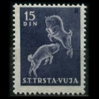 YUGOSLAVIA-TRIESTE 1950 - Scott# 29 Goats 15d LH - Ocu. Yugoslava: Trieste