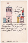 DÜSSELDORF-DUESSELDORF (Allemagne) Eglise-Kirche St. Lambertus Dessin-Dessinée-Illustrateur - Düsseldorf