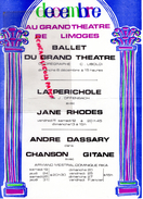 87 - LIMOGES - PROGRAMME + AFFICHE AU GRAND THEATRE -OFFENBACH  -CARZOU- LA PERICHOLE AVEC JANE RHODES-ANDRE DASSARY - - Programme