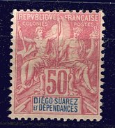 Diego Suarez*   - N° 35 - 50c Rose        ( NSG) - Used Stamps