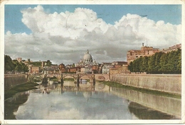 Roma (Lazio) Basilica Di San Pietro E Castel Sant'Angelo Visti Dal Tevere - Fiume Tevere