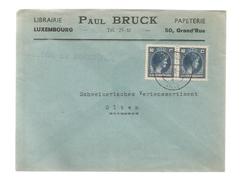 Luxembourg Scott # 221A Horizontal Pair .............................(sff) - 1944 Charlotte Di Profilo Destro