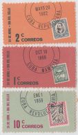1961.59 CUBA 1961. MH. Ed.877-79. DIA DEL SELLO. STAMPS DAY. - Unused Stamps