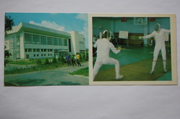 Old Postcard - Ukraine. Kiev. "Koncha-Zaspa" FENCING Center  - USSR   -  1970s - Fencing