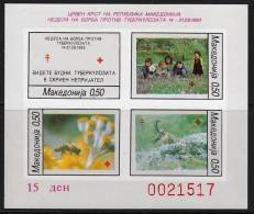 MACEDOINE Abeilles, Bees, Abejas, Mammifere BF De Bianfaisance NON Dentelé**. MNH. Imperforate - Honingbijen