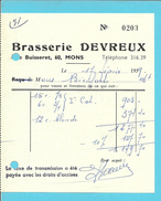 BROUWERIJ DEVREUX MONS 1959 (BRASSERIE / BIERRE) - Alimentaire