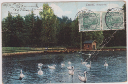 Cpa,allemagne,germany,cassel ,1908,2 Timbres ,cygne - Kassel