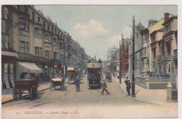 EUROPE,ROYAUME UNI,UNITED KINGDOM,angleterre,BRITISH RAILWAYS,BRIGHTON,en 1907,tramway,centre Ville - Brighton