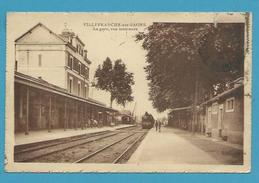 CPA Chemin De Fer Arrivée Du Train En Gare De VILLEFRANCHE-SUR-SAÔNE 69 - Villefranche-sur-Saone