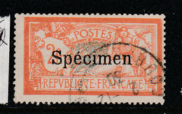 FRANCE N° 145 CI 2 2F ORANGE ET VERT BLEU TYPE MERSON SURCHARGE SPECIMEN COURS D 'INSTRUCTION  NEUF AVEC CHARNIERE - Lehrkurse