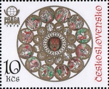 Delcampe - Czechoslovakia / Stamps (1978) 2327: Astronomical Clock In Prague (Josef Manes); PRAGA 1978; Painter: Anna Podzemna - Uhrmacherei