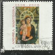 VATICANO VATICAN VATIKAN 2006 ANDREA MANTEGNA POLITTICO DI SAN ZENO € 0,60 USATO USED OBLITERE' - Usados