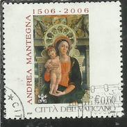 VATICANO VATICAN VATIKAN 2006 ANDREA MANTEGNA POLITTICO DI SAN ZENO € 0,60 USATO USED OBLITERE' - Usados