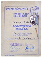 1962. 'Közlekedési ÉpítÅ‘ Vállalat 5 év Törzsgárda'... - Non Classés