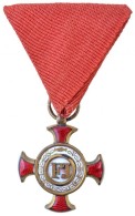1914-1918. 'Arany Érdemkereszt Vörös Szalagon' Aranyozott Br Kitüntetés, Eredeti... - Zonder Classificatie