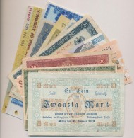 Vegyes: 16db-os Vegyes Bankjegy és Szükségpénz Tétel, Közte Guyana,... - Non Classés